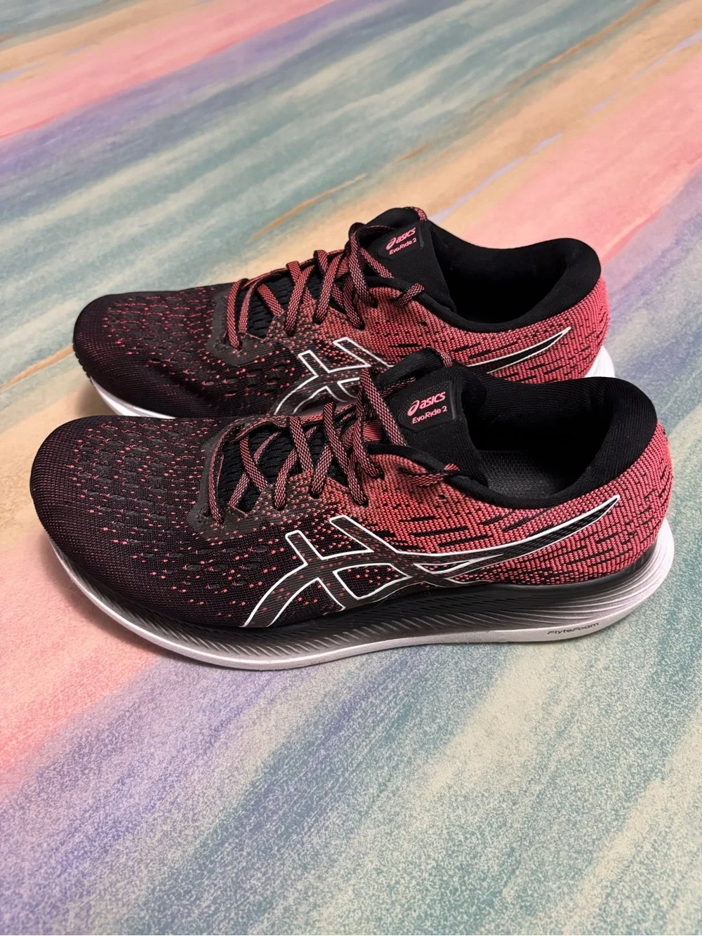 ASICS Women’s 9 EvoRide 2 Black/Blazing Coral Running Athletic Sneakers Shoes